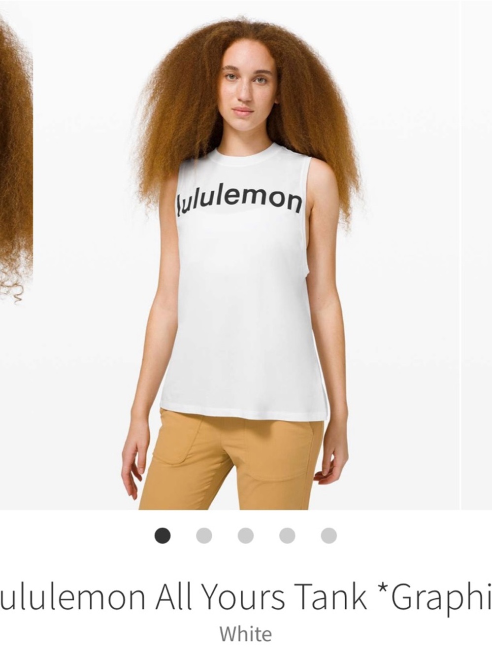 lululemon All Yours Tank White Logo Tank Top